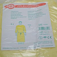 Pflegekittel aus Vliesstoff von Noba, steril, gelb, 5...