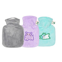 Hugo Frosch Mini Wärmflasche 0,2 L, Veloursbezug,...