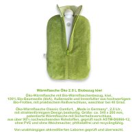 Hugo Frosch Öko Wärmflasche 2,0 L, Biobezug,...