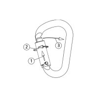 TEE-UU CT HMS SAFE LOCK 3T Karabiner, Alu, 3-fach...