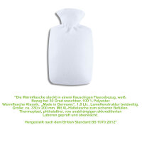 Hugo Frosch Klassik Wärmflasche 1,8 L, Fleecebezug,...