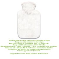 Hugo Frosch Klassik Wärmflasche 1,8 L, Flauschbezug,...