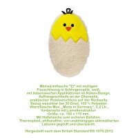 Hugo Frosch Mini Wärmflasche 0,2 L, Flauschbezug, Ei