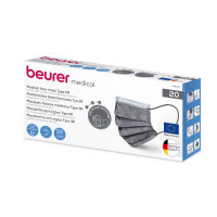 Medizinische Masken, Mundschutz, 3-lagig, Beurer, grau,...
