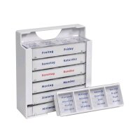 Ampri Tablettendispenser, Medikamenten-Spenderbox, 7...