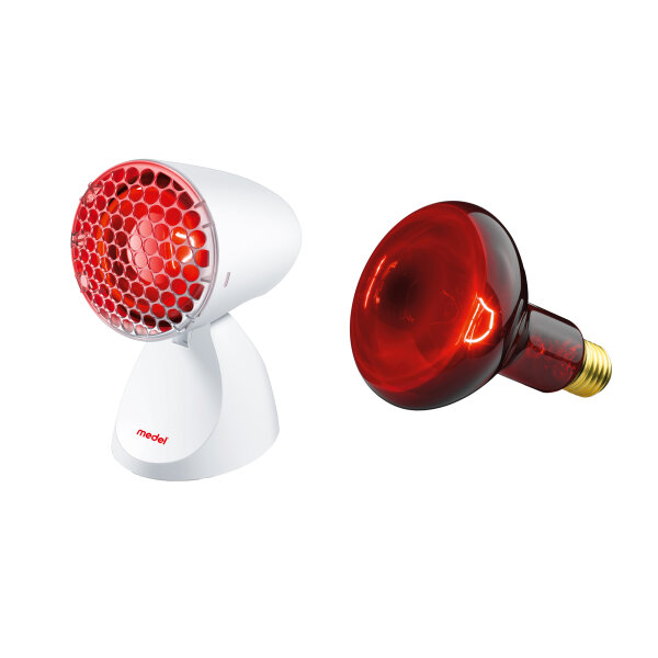 Infrarotlichtlampe, INFRA RED 100W mit Schutzbrille und Ersatzstrahler, von Medel