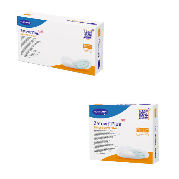 Hartmann Zetuvit® Plus Silicone Border Oval, verschiedene Größen
