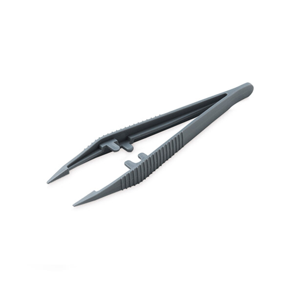 Hartmann Pinzette, fein geriffelt, Kunststoff, grau 12,5 cm steril, einzeln verpackt