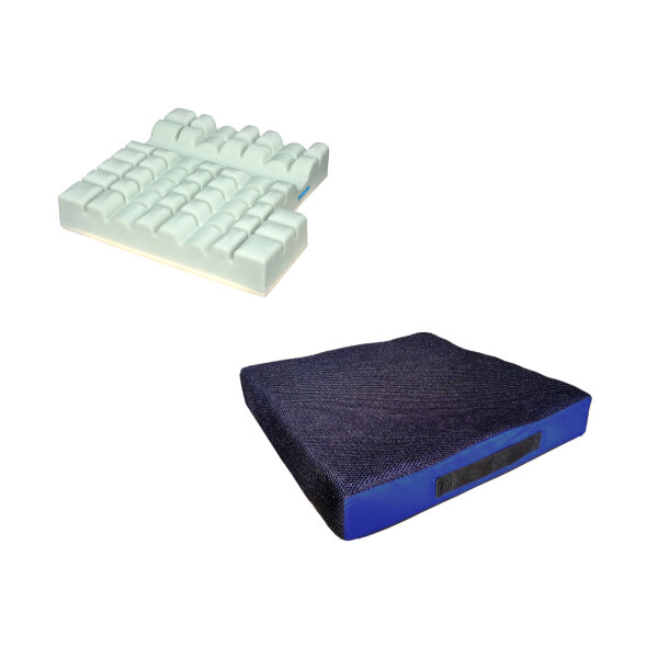 SHP CUBE GEL Rollstuhl- und Sitzkissen, schwarz-blau, versch. Größen