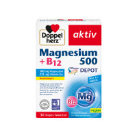 Doppelherz aktiv Magnesium 500 + B12 2-Phasen Depot, 30...