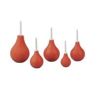 Behrend Birnspritze, weicher PVC, rot, Klistierrohr,...