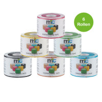 Power Kinesio-Tapes, 5cm x 5m, 6 Rollen in sechs...