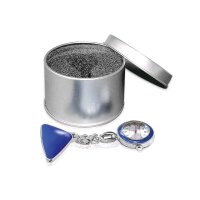 Ratiomed Schwesternuhr, kurze Kette, Clip, blau/silber...