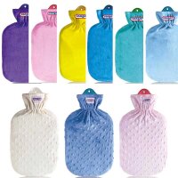 Gummi-Wärmflasche mit Flausch- o. Strukturbezug von...