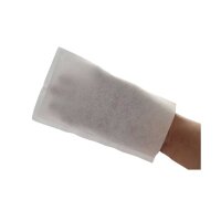 Einmal-Waschhandschuhe, Molton, 16x23cm, weiß, 50...