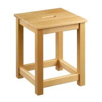 Pader Buchenholzhocker, mit Griffmulde, Sitzfläche...