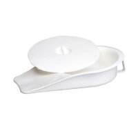 Behrend Steckbecken, oval, mit Deckel, Kunststoff, 40x29x8cm